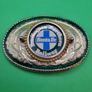 Santa Fe Railway Belt Buckle Burlington Northern